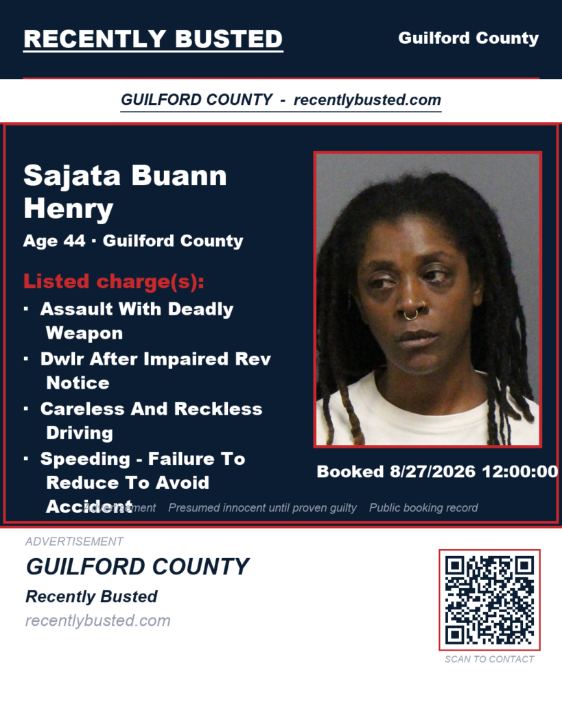 SAJATA BUANN HENRY — arrest record card, Mugshot Hottie