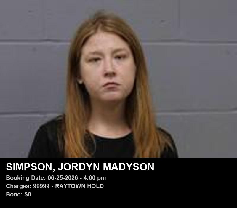 Arrest report - JORDYN MADYSON SIMPSON