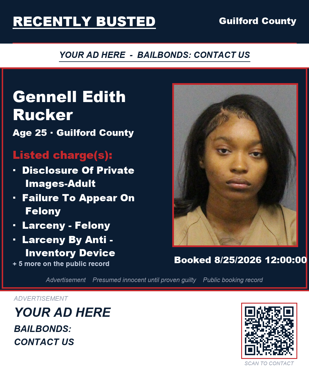 Arrest report - GENNELL EDITH RUCKER