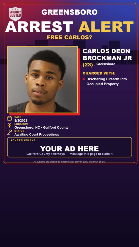 Arrest report - CARLOS DEON BROCKMAN JR