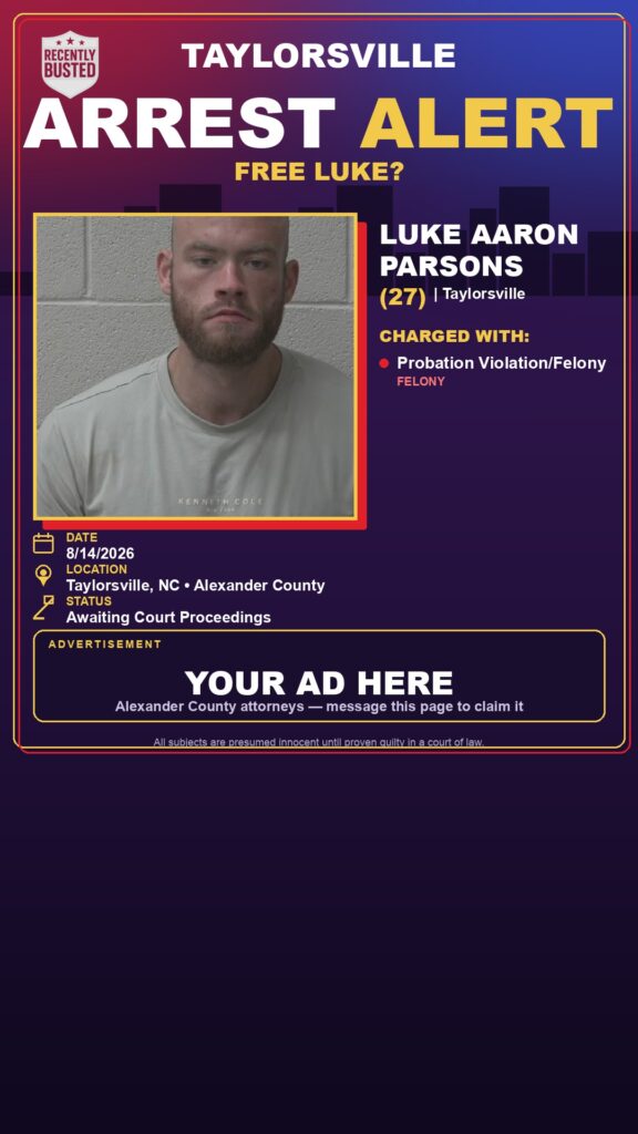 Arrest report - LUKE AARON PARSONS
