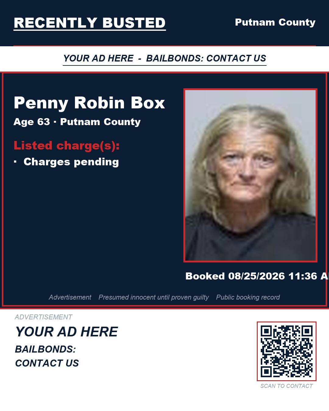 Arrest report - Penny Robin Box