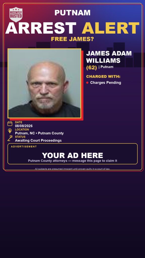 Arrest report — James Adam Williams