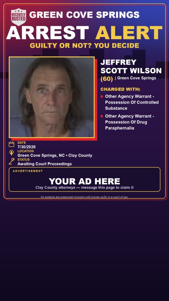 JEFFREY SCOTT WILSON — arrest record card, Florida Crime