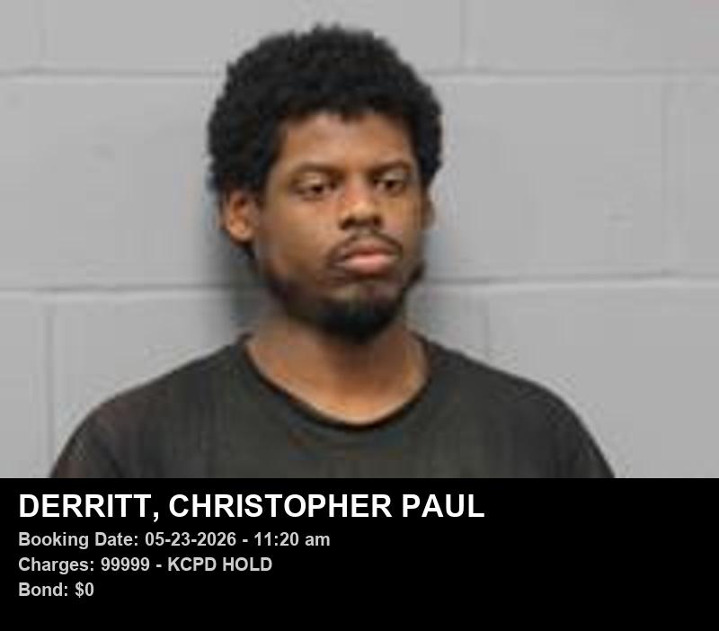 CHRISTOPHER PAUL DERRITT — arrest record card, Johnson County, Missouri