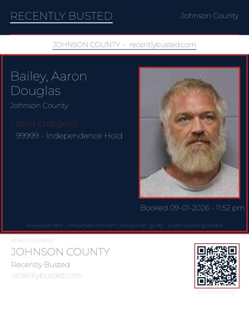 BAILEY, AARON DOUGLAS — arrest record card, Missouri