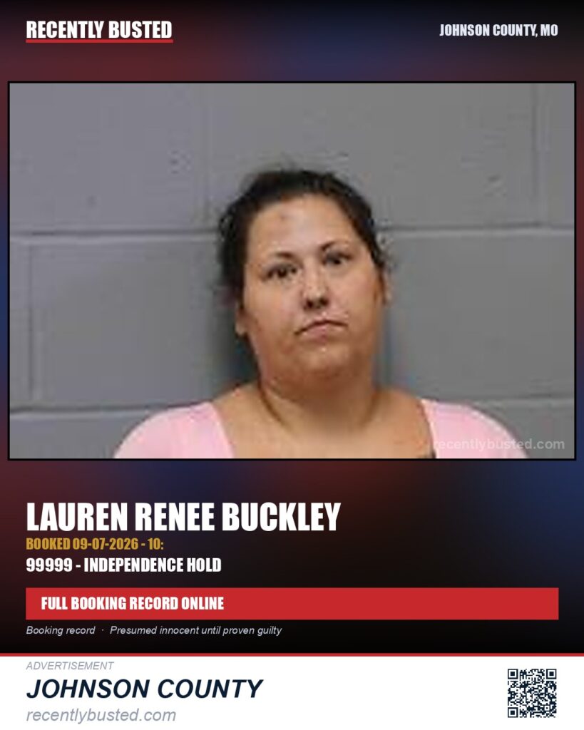 BUCKLEY, LAUREN RENEE — arrest record card, Missouri