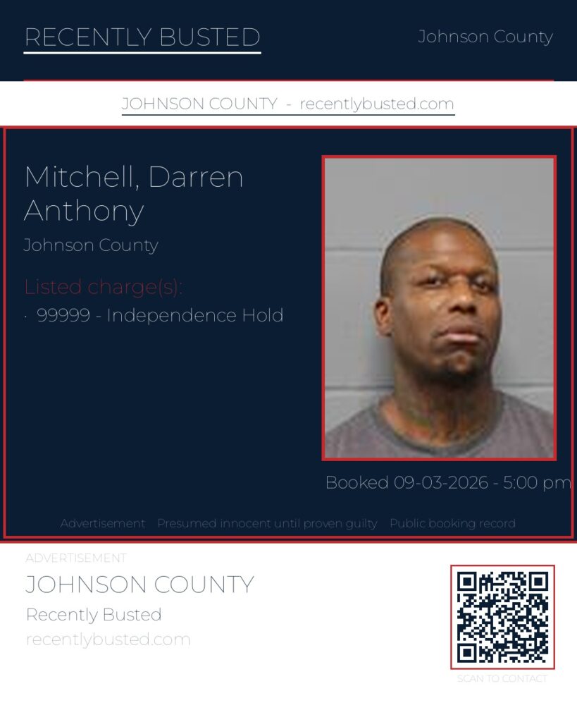 MITCHELL, DARREN ANTHONY — arrest record card, Missouri