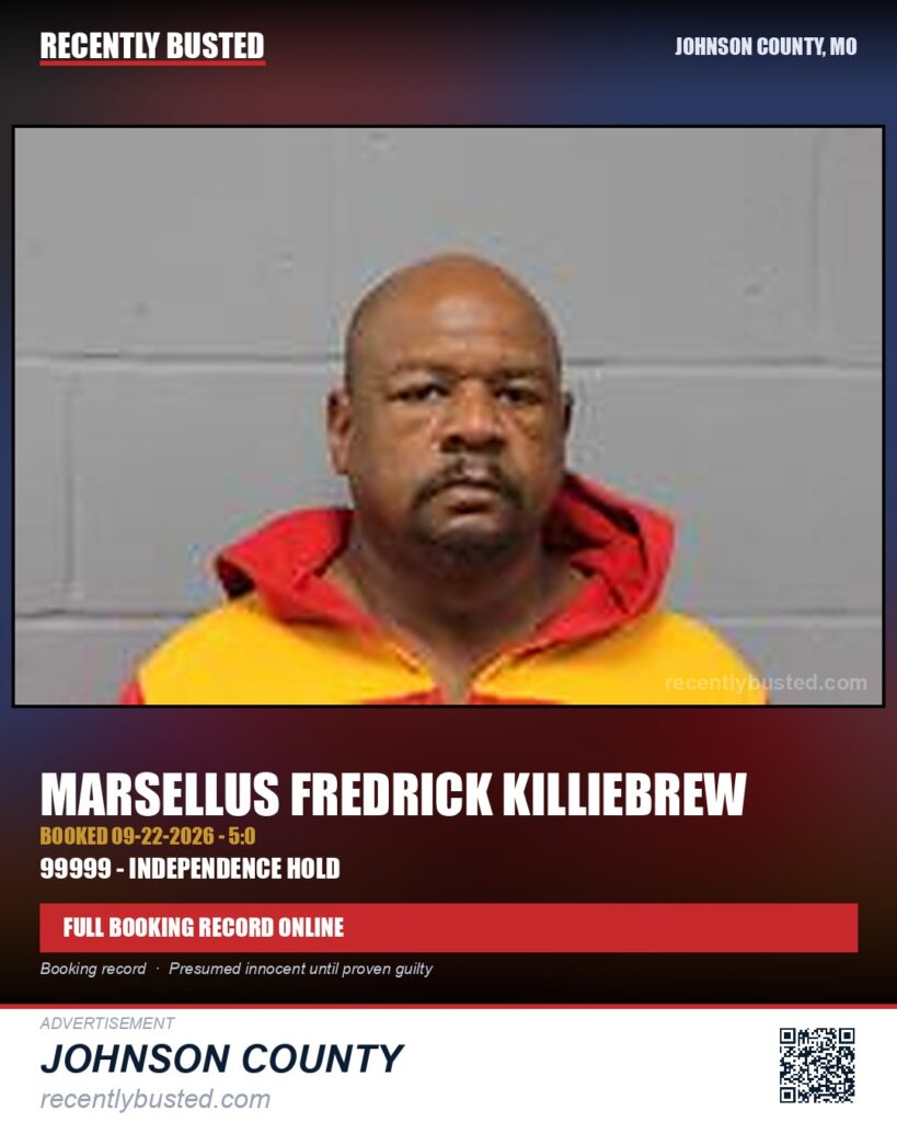 KILLIEBREW, MARSELLUS FREDRICK — arrest record card, Missouri