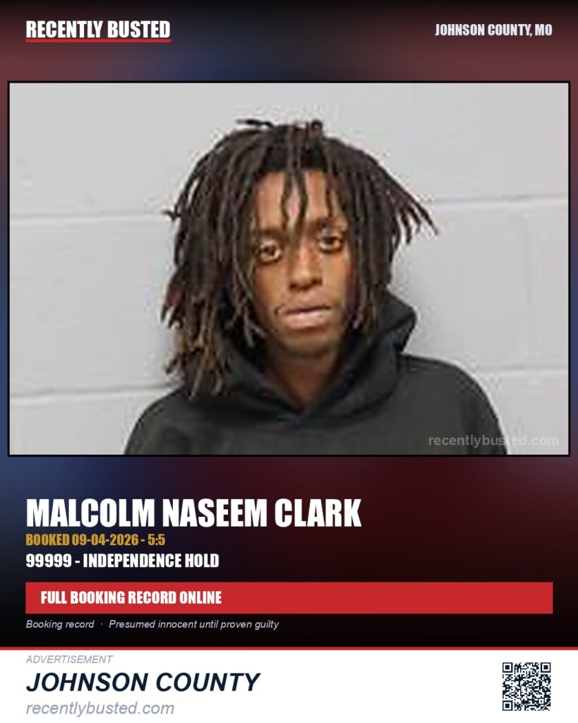 CLARK, MALCOLM NASEEM — arrest record card, Missouri