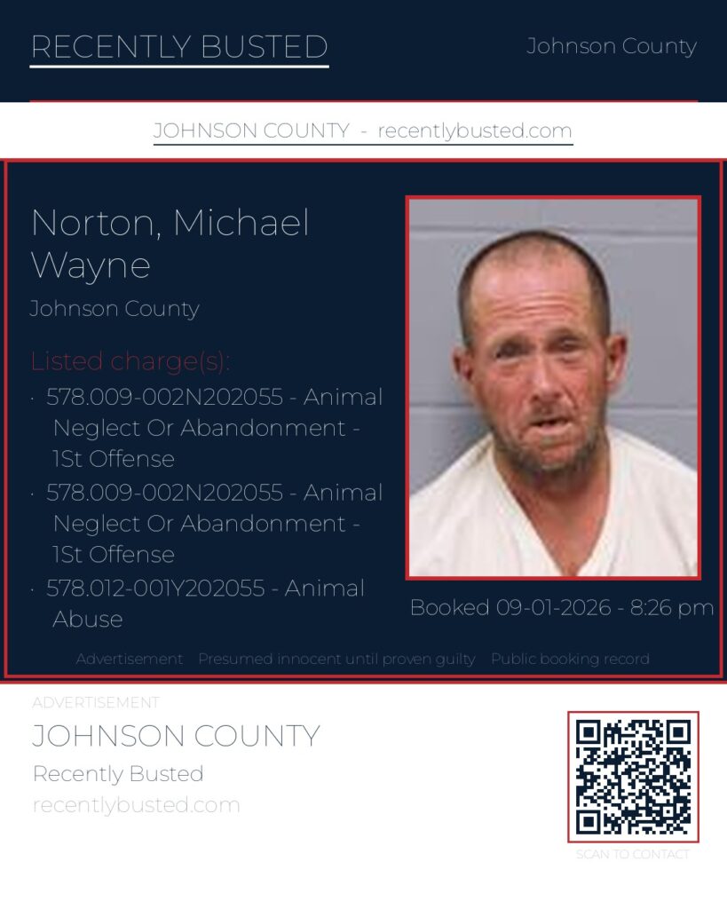 NORTON, MICHAEL WAYNE — arrest record card, Missouri