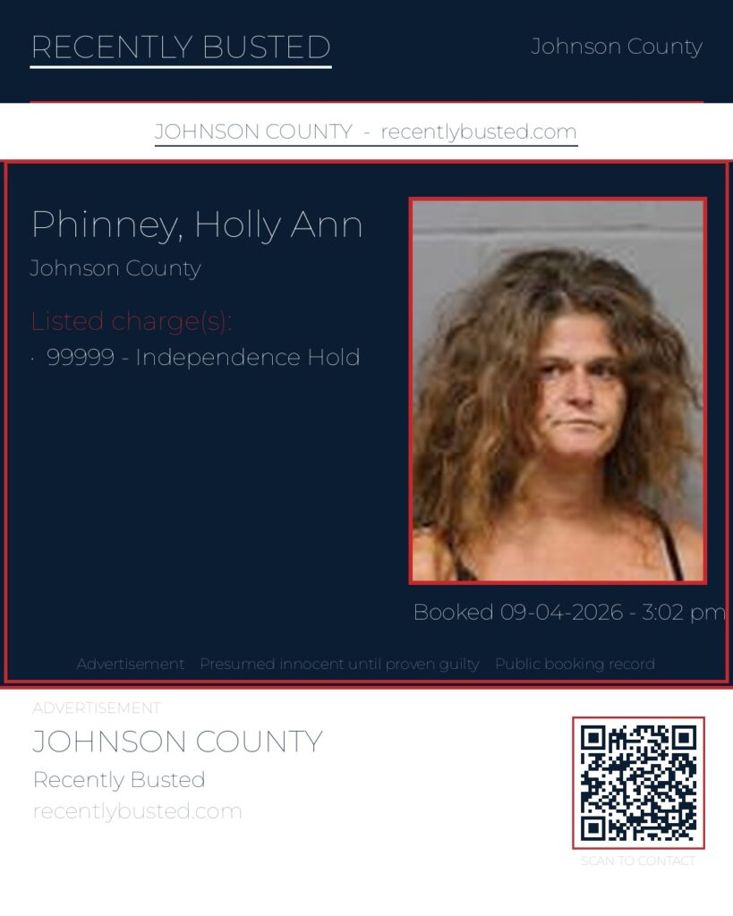 PHINNEY, HOLLY ANN — arrest record card, Missouri