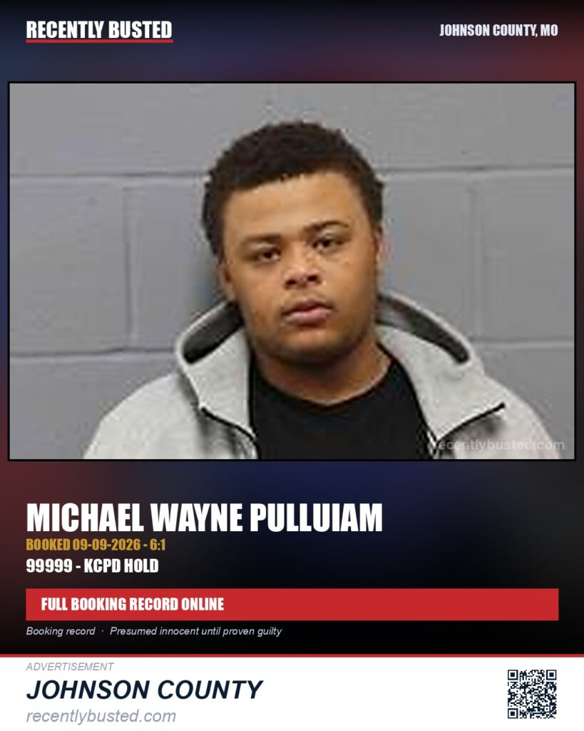 PULLUIAM, MICHAEL WAYNE — arrest record card, Johnson County, Missouri