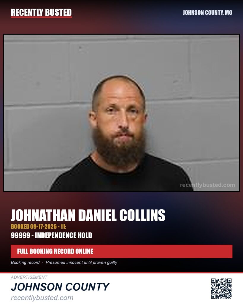 COLLINS, JOHNATHAN DANIEL — arrest record card, Missouri