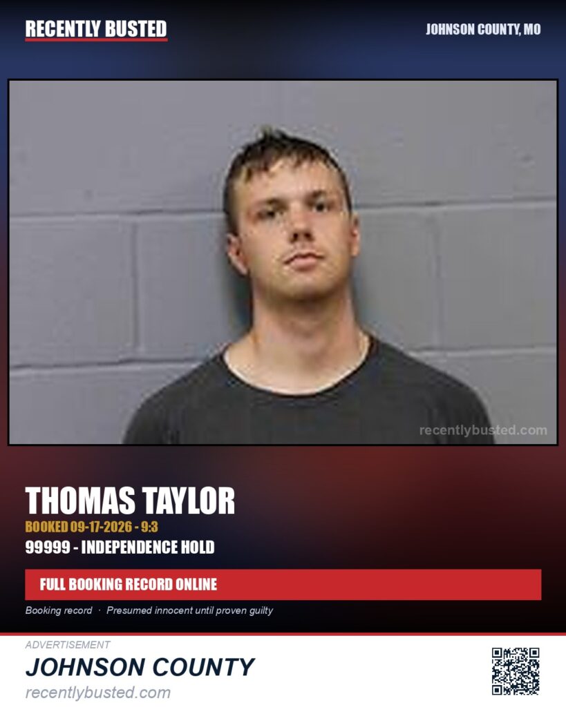 TAYLOR, THOMAS — arrest record card, Missouri