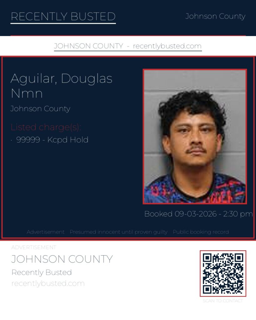 AGUILAR, DOUGLAS NMN — arrest record card, Missouri