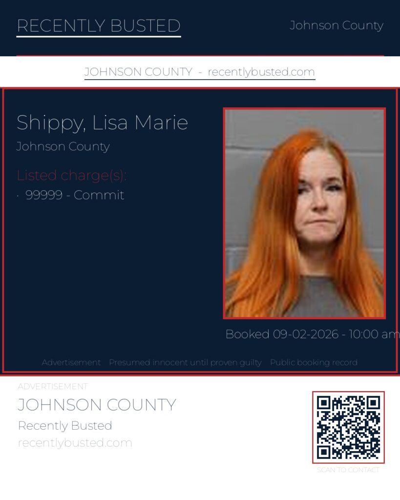 SHIPPY, LISA MARIE — arrest record card, Johnson County, Missouri