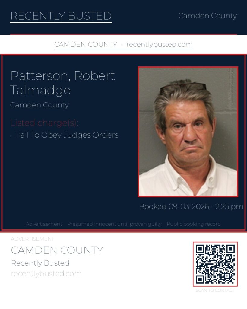 Patterson, Robert Talmadge — arrest record card, Missouri