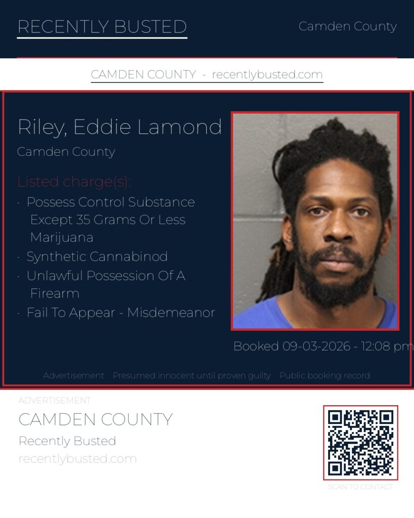 Riley, Eddie Lamond — arrest record card, Missouri