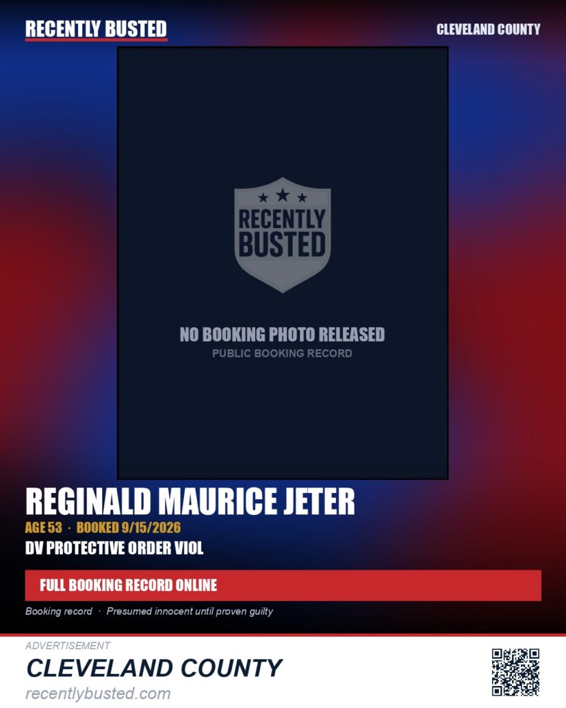 REGINALD MAURICE JETER — arrest record card, Cleveland