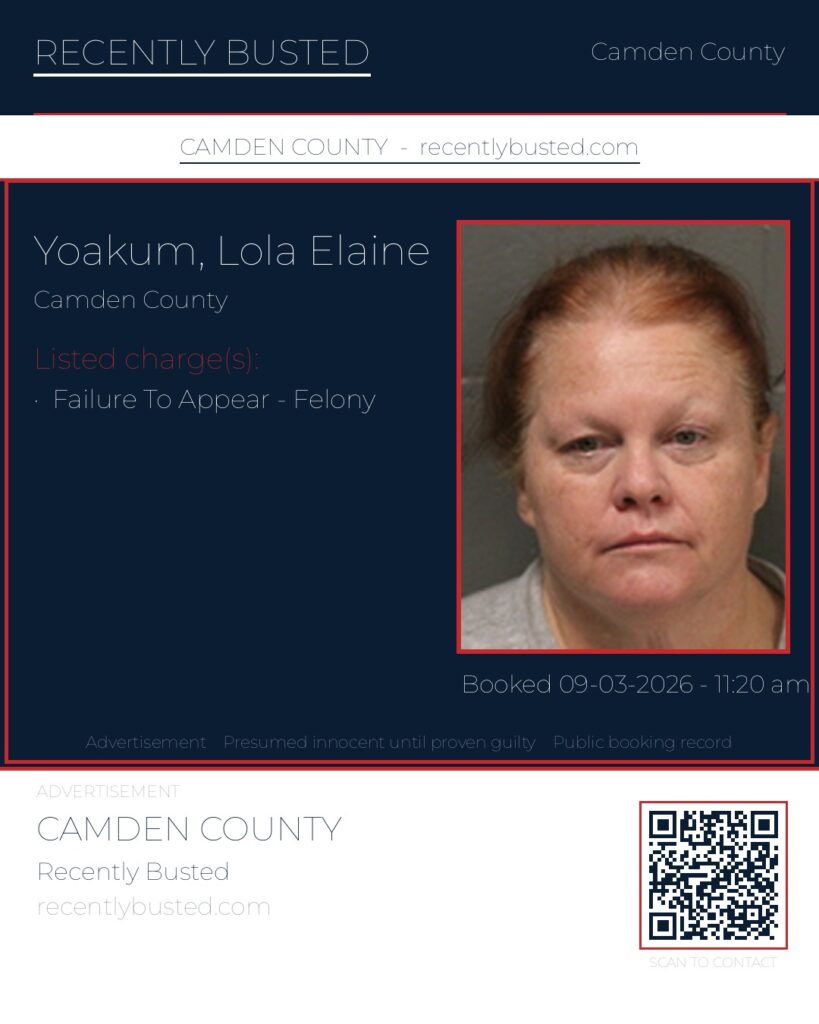 Yoakum, Lola Elaine — arrest record card, Missouri