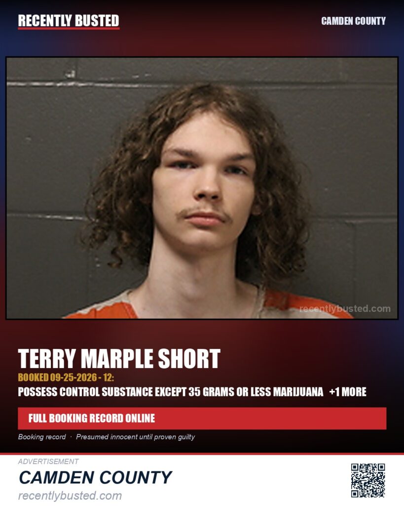 Short, Terry Marple — arrest record card, Missouri