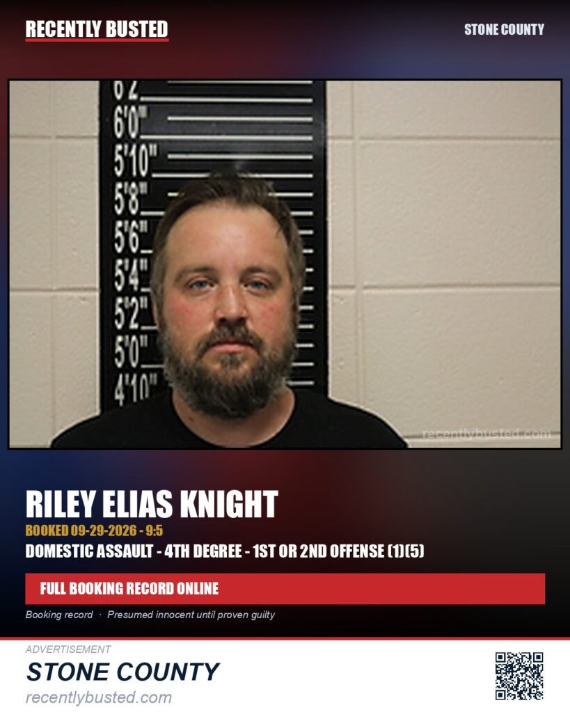 Knight, Riley Elias — arrest record card, Missouri