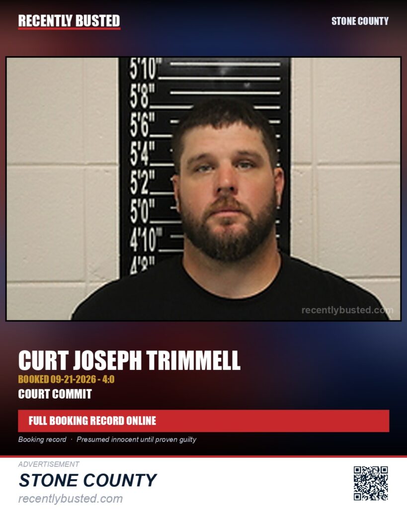 Trimmell, Curt Joseph — arrest record card, Missouri