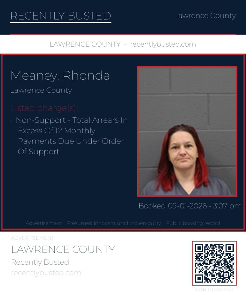 MEANEY, RHONDA — arrest record card, Missouri