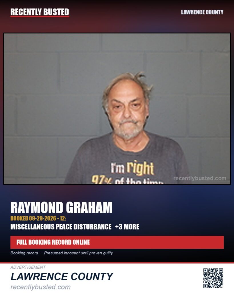 GRAHAM, RAYMOND — arrest record card, Missouri
