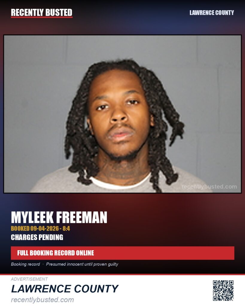 FREEMAN, MYLEEK — arrest record card, Missouri