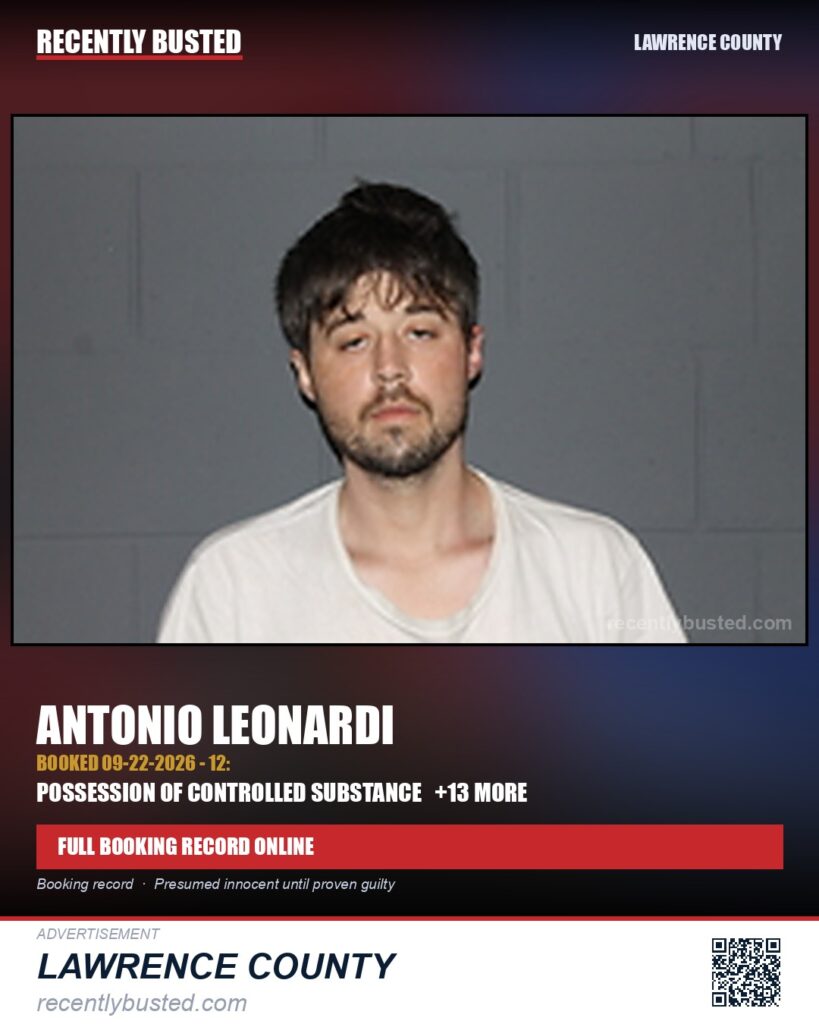 LEONARDI, ANTONIO — arrest record card, Missouri