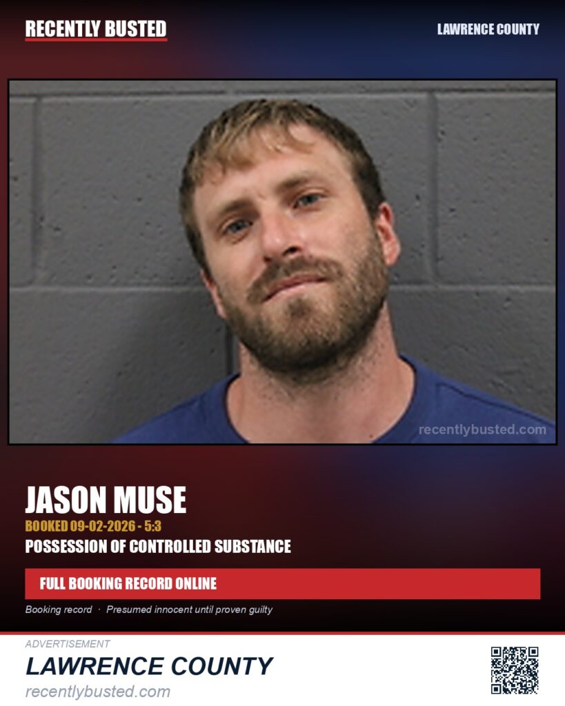 MUSE, JASON — arrest record card, Missouri