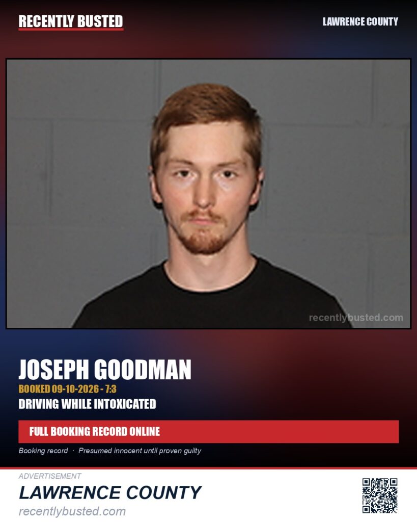 GOODMAN, JOSEPH — arrest record card, Missouri