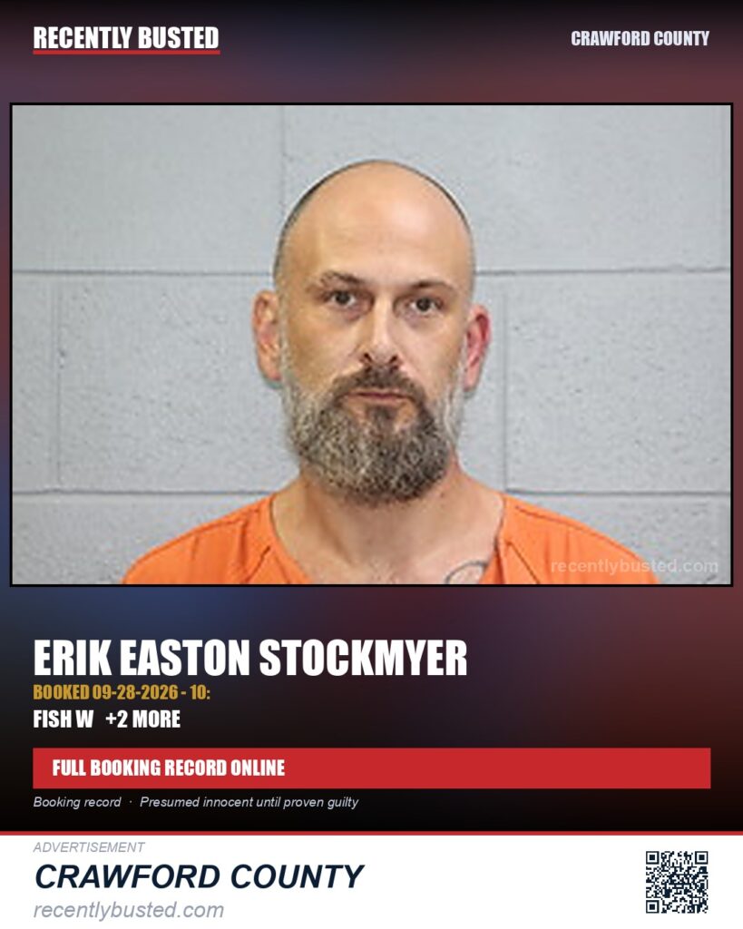 Stockmyer, Erik Easton — arrest record card, Missouri
