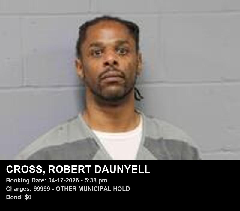 ROBERT DAUNYELL CROSS — arrest record card, Johnson County, Missouri