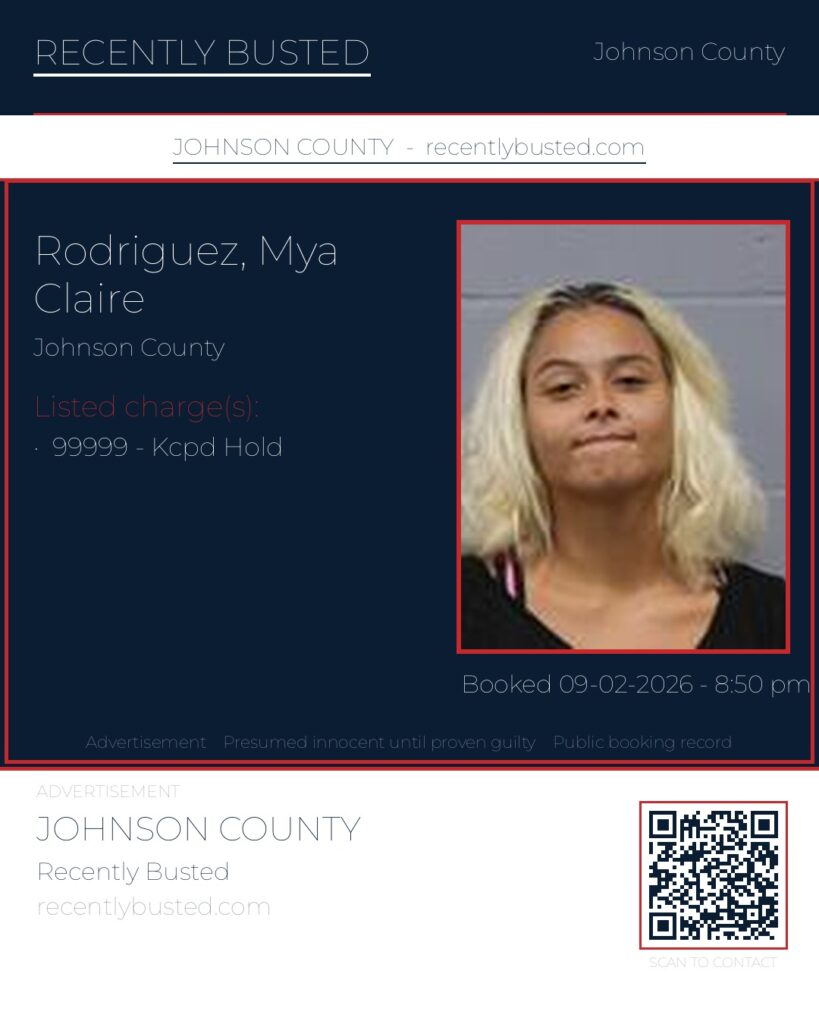RODRIGUEZ, MYA CLAIRE — arrest record card, Recently Busted