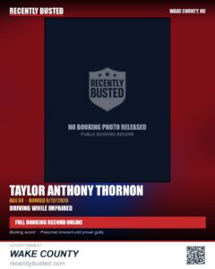 TAYLOR ANTHONY THORNON