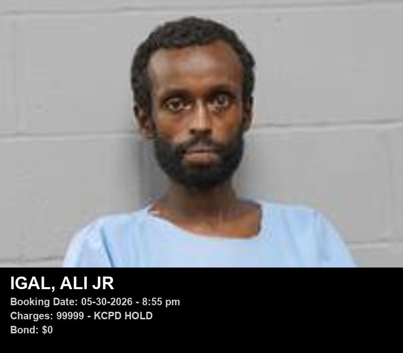 ALI JR IGAL — arrest record card, Johnson County, Missouri