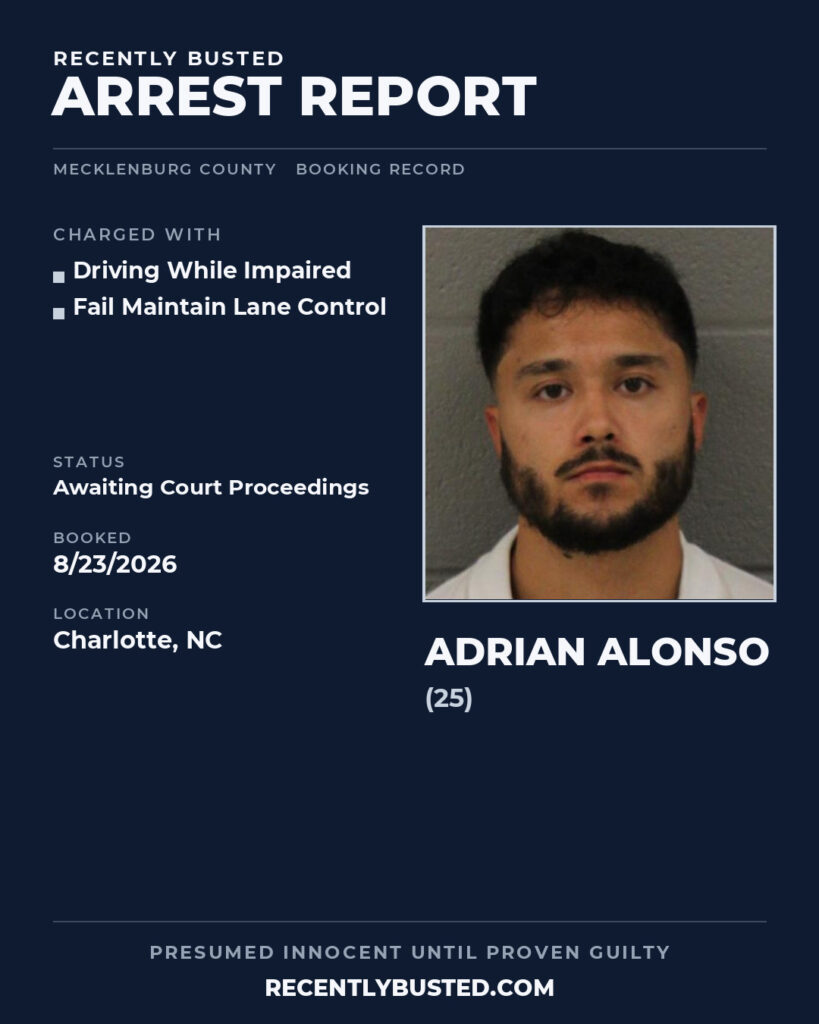 Arrest report - ADRIAN ALONSO