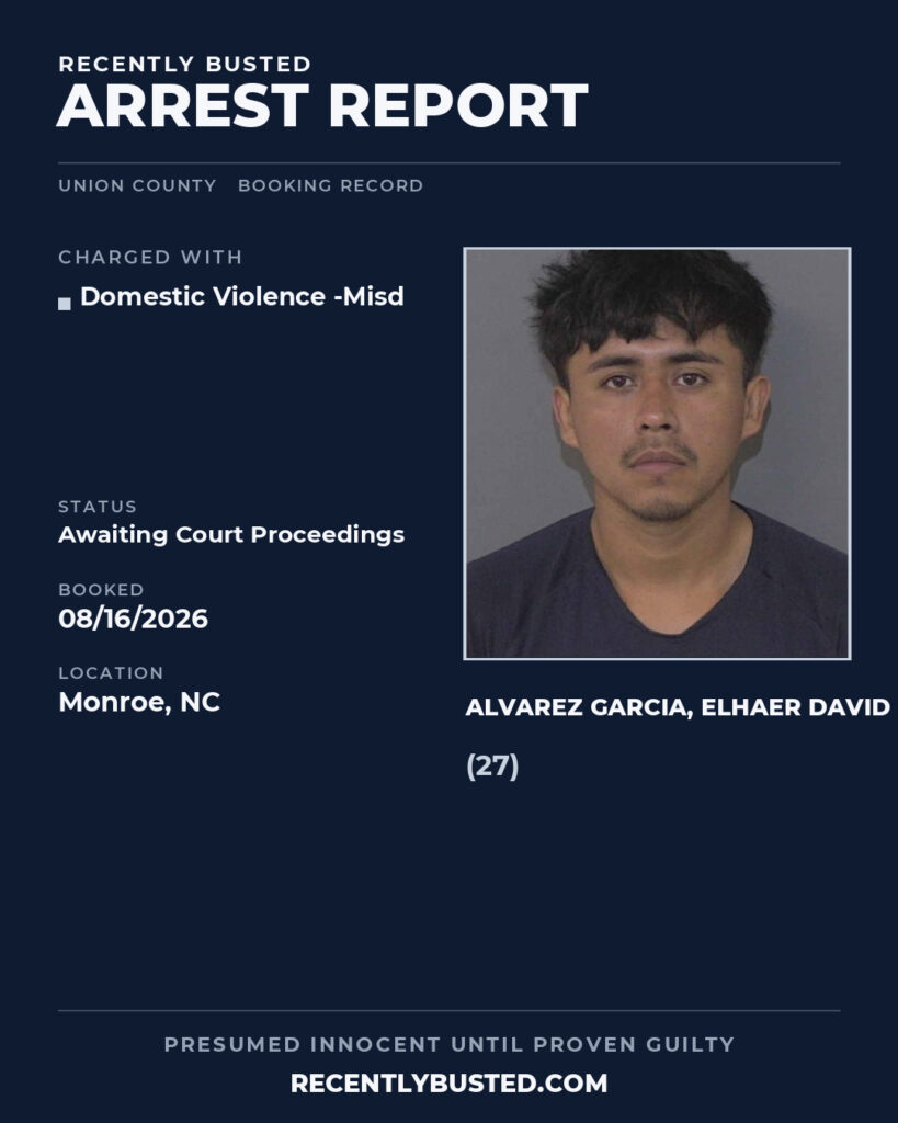 Arrest report - ALVAREZ GARCIA, ELHAER DAVID