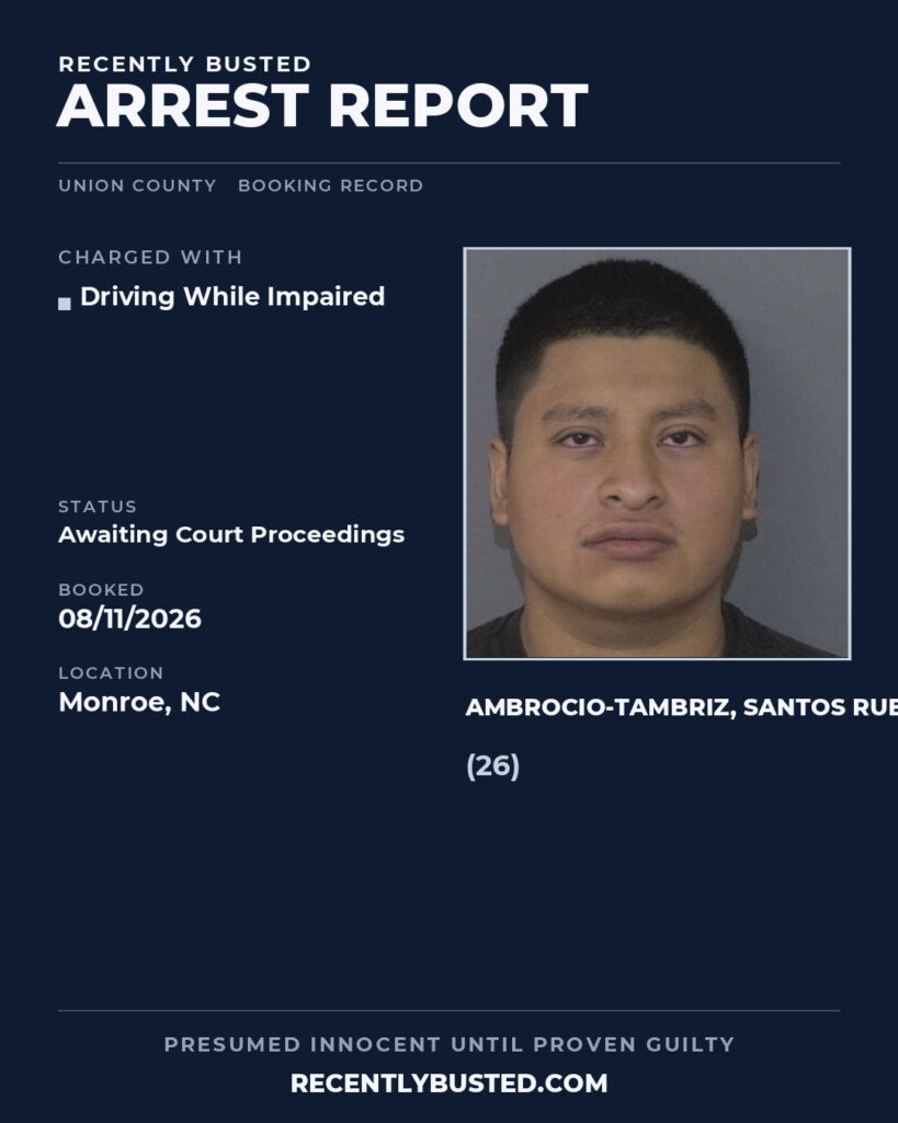 Arrest report - AMBROCIO-TAMBRIZ, SANTOS RUBEN