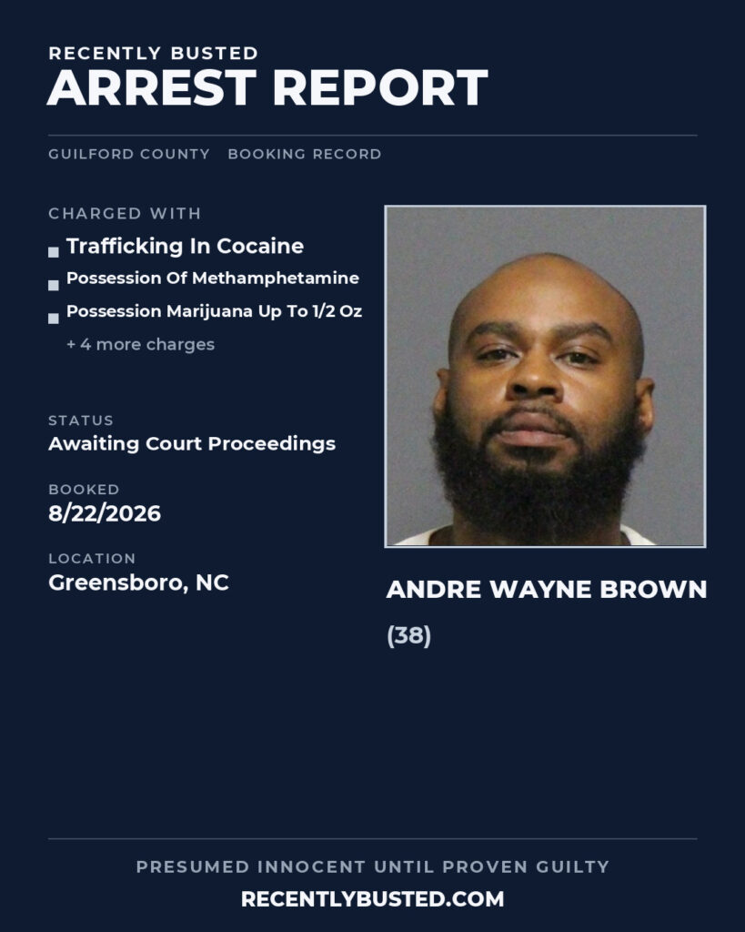 Arrest report - ANDRE WAYNE BROWN