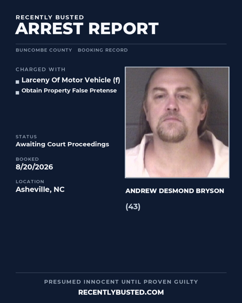 Arrest report - ANDREW DESMOND BRYSON