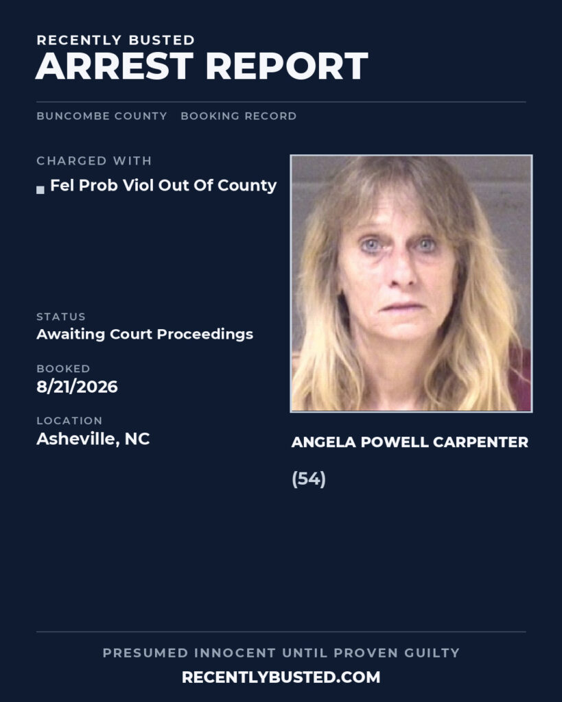 Arrest report - ANGELA POWELL CARPENTER