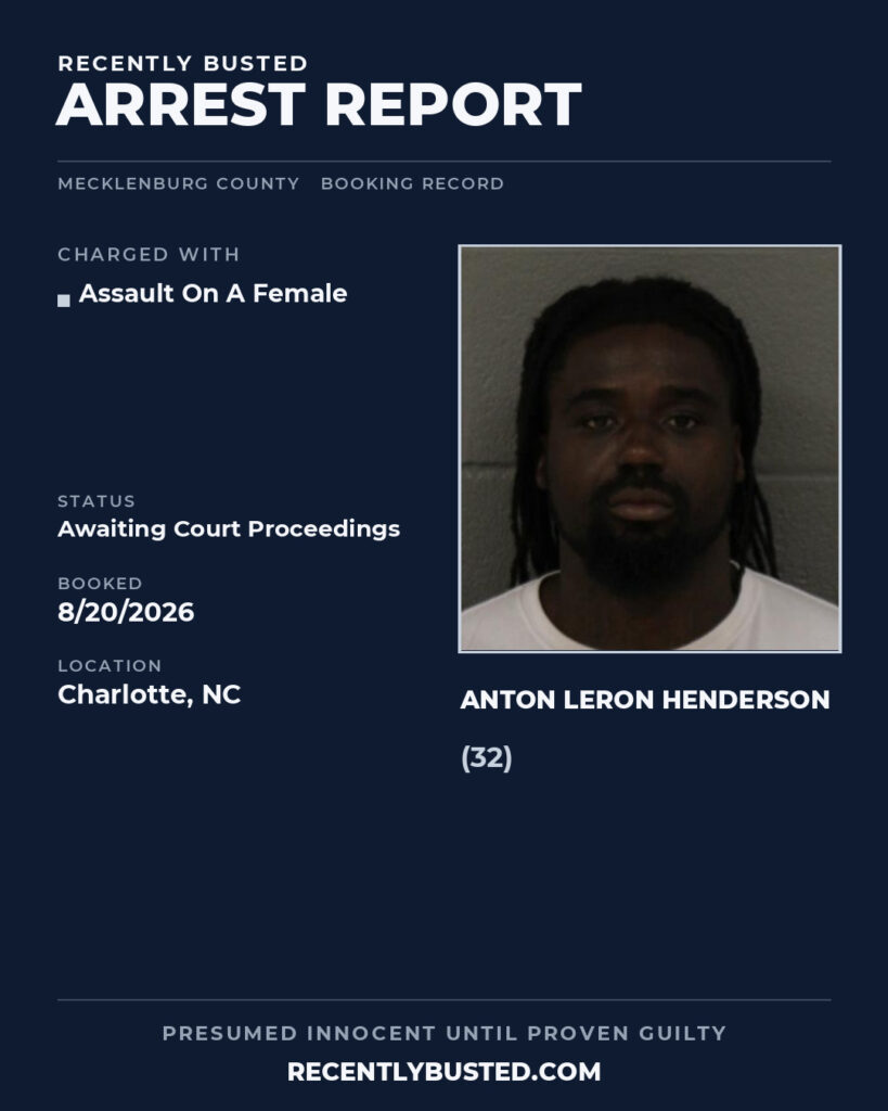 Arrest report - ANTON LERON HENDERSON