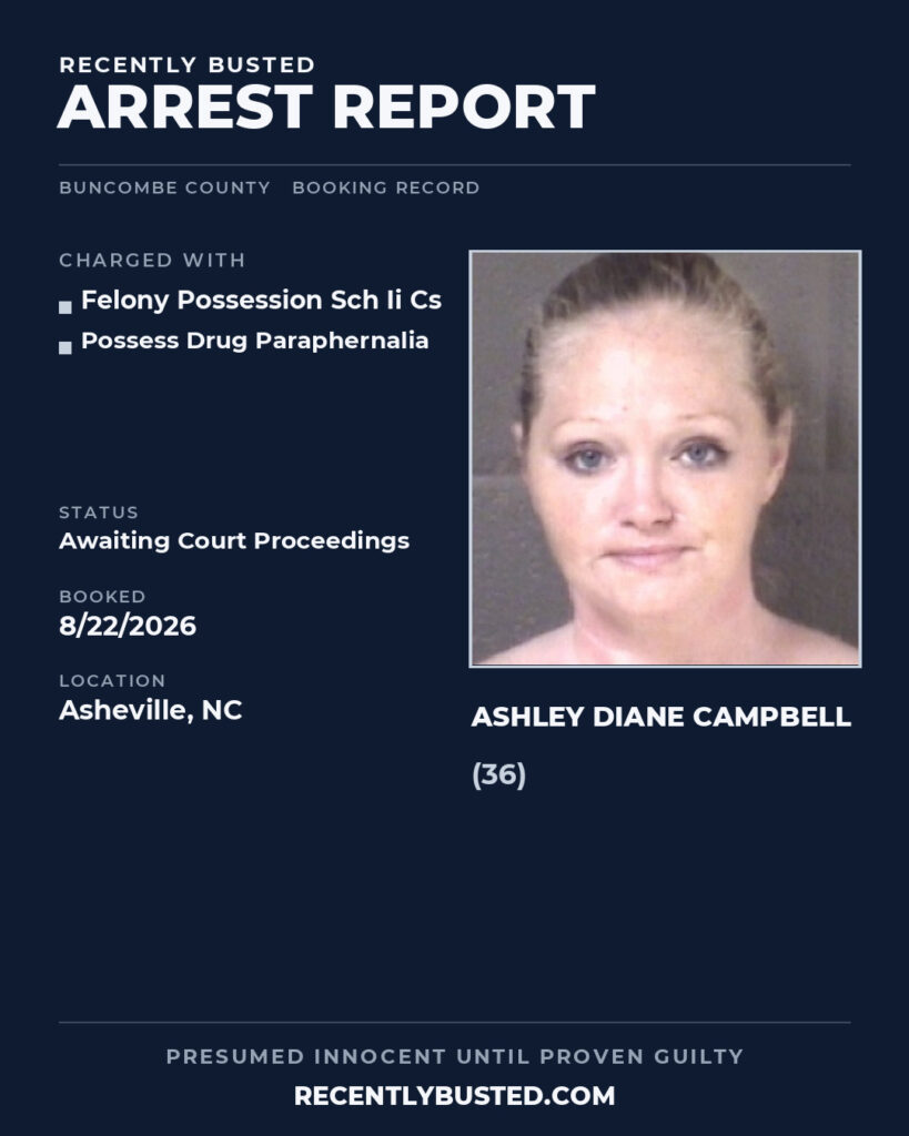Arrest report - ASHLEY DIANE CAMPBELL