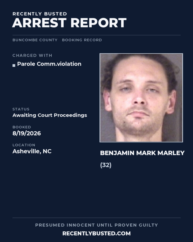 Arrest report - BENJAMIN MARK MARLEY
