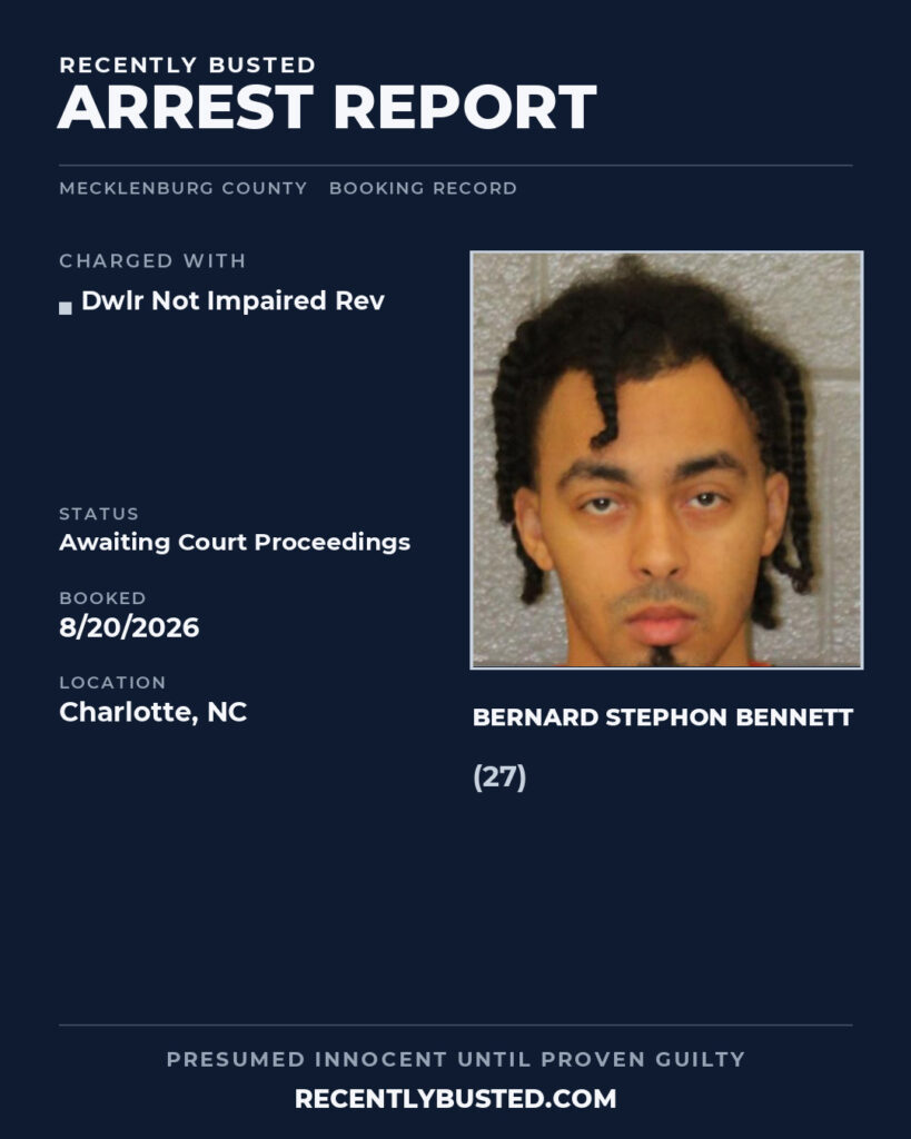 Arrest report - BERNARD STEPHON BENNETT