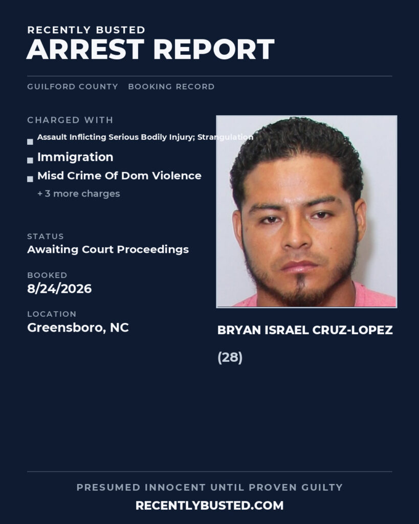 Arrest report - BRYAN ISRAEL CRUZ-LOPEZ